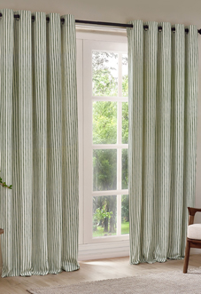 Hebden Eyelet, Forest Green - Ready Made Curtains
